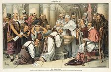 "Compulsory Baptism. In 1500, after the Conquest of Granada, Ferdinand V..., 11 March 1885. Creator: Bernhard Gillam