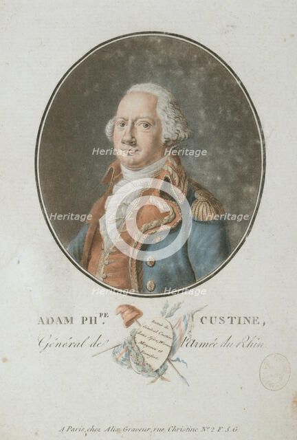 Comte Adam Philippe de Custine (1740-1793), 1793. Creator: Alix, Pierre-Michel (1762-1817).