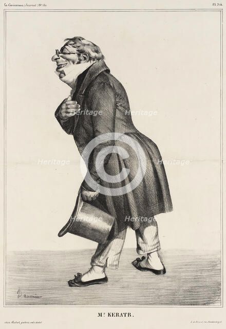 Comte de Kératry, 1833. Creator: Honore Daumier.