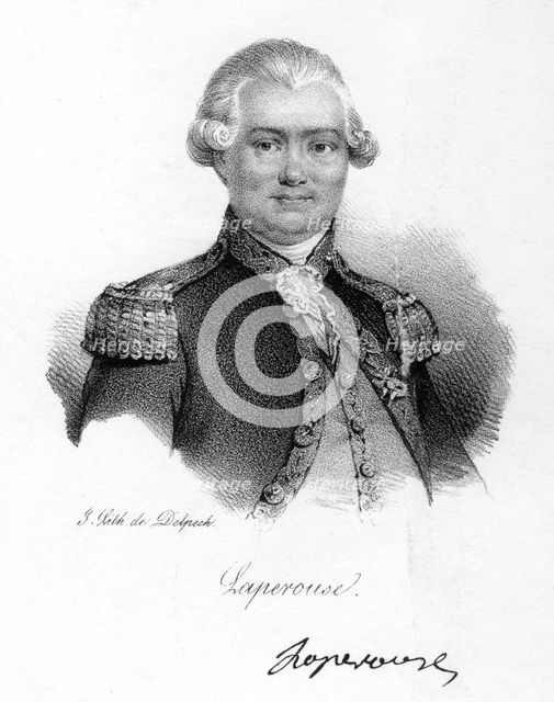 Comte de La Perouse, 18th century French navigator, astronomer and explorer, c1830. Creator: Delpech.