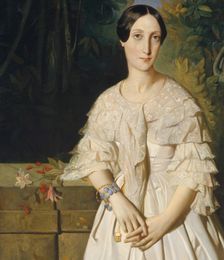 Comtesse de La Tour-Maubourg (Marie-Louise-Charlotte-Gabrielle Thomas de Pange..., 1841. Creator: Theodore Chasseriau