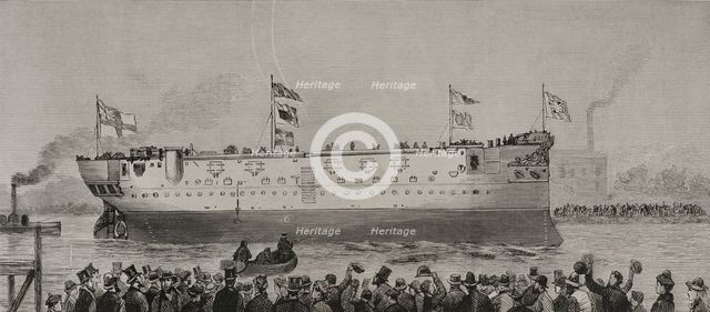 Comus Class Corvette, Royal Navy steel corvette, 1878.  Creator: Unknown.
