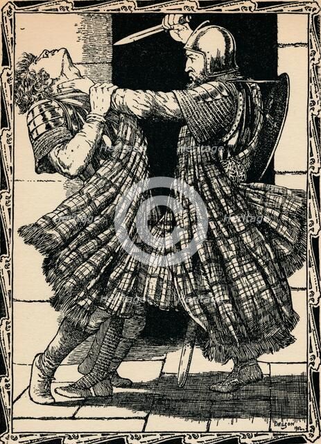 Comyn Stabbed By Bruce, 1902. Artist: Patten Wilson