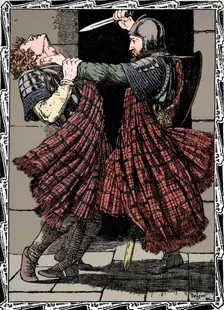Comyn Stabbed By Bruce, 1902. Artist: Patten Wilson