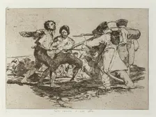 Con razon ó sin ella.; Los Desastres de la Guerra, Madrid 1863. Creator: Francisco Goya
