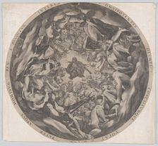 Concourse of the Gods on Mount Olympus, 1565. Creator: Cornelis Cort