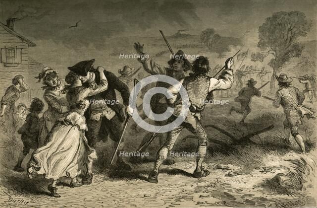 'Concord - The First Blow for Liberty', (1877). Creator: Albert Bobbett.