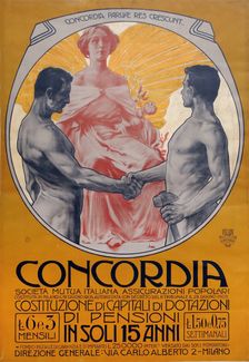 Concordia Assicurazioni, c1906. Creator: Metlicovitz, Leopoldo (1868-1944)