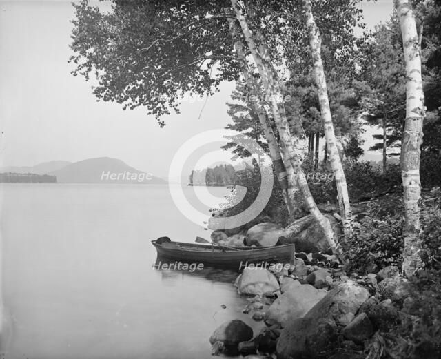 Concordia Bay, along the shore, Lake George, N.Y., (1904?). Creator: Unknown.