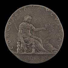 Concordia Holding a Lily Scepter and an Olive Branch, c. 1460/1466. Creator: Francesco Laurana