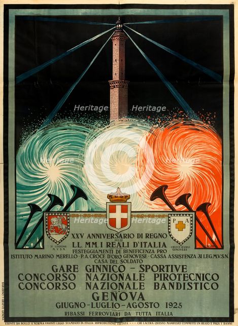 Concorso Nazionale Pirotecnico e Bandistico, Genova, 1925. Creator: Trematore, Severino (1895-1940).