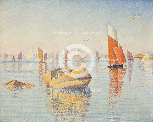 Concarneau, Morning Calm (Opus no. 219, Larghetto), 1891. Creator: Signac, Paul (1863-1935).