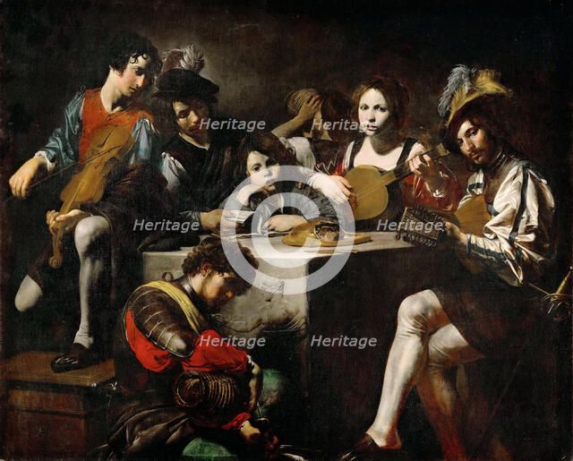 Concert with Bas-Relief. Artist: Valentin de Boullogne (1591-1632)
