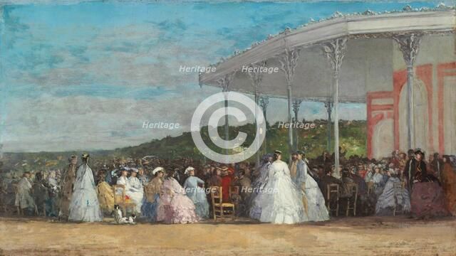 Concert at the Casino of Deauville, 1865. Creator: Eugene Louis Boudin.