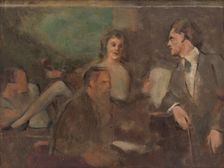 Concert at home, 1910-1930. Creator: Milan Thomka Mitrovsky