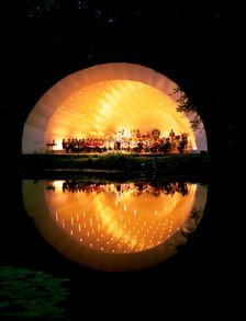 Concert bowl at night, Kenwood House, Hampstead, London, 1987