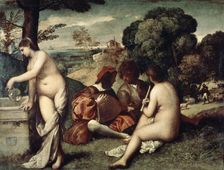 Concert champetre ('The Pastoral Concert'), c1510-1511. Artist: Titian