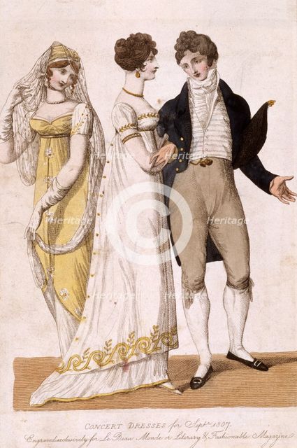 'Concert Dresses', 1807 Creator: Unknown.