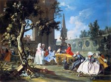 Concert in a Garden, c1750. Creator: Filippo Falciatore