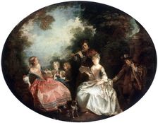 Concert in a Park 18th century. Artist: Nicolas Lancret