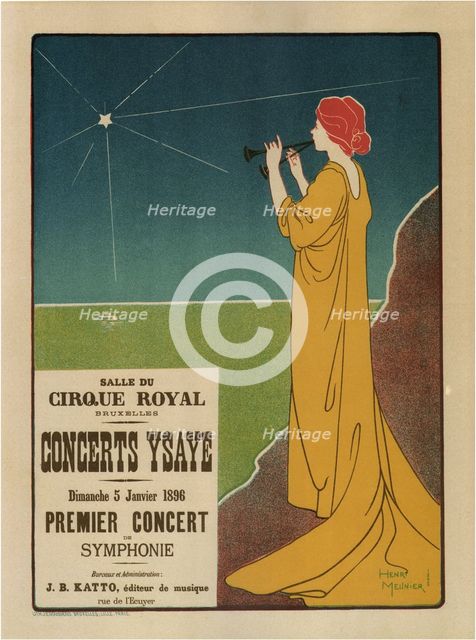 Concerts Ysaÿe, 1895. Artist: Meunier, Henri Georges (1873-1922)
