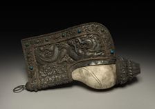 Conch Shell Set in Silver, 1800s. Creator: Unknown