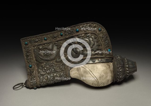 Conch Shell Set in Silver, 1800s. Creator: Unknown.