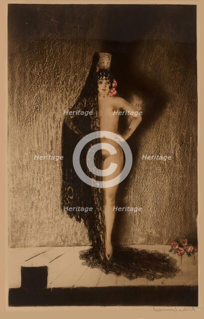 Conchita, 1929. Creator: Icart, Louis Justin Laurent (1888-1950).