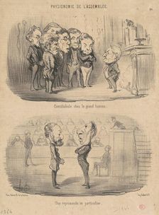 Conciliabule chez le grand homme, 19th century. Creator: Honore Daumier
