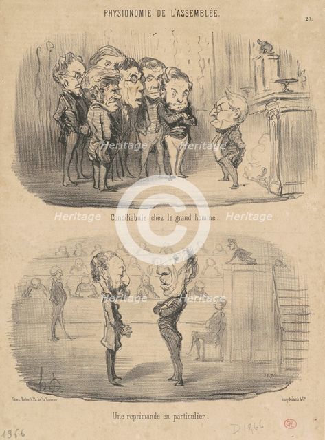 Conciliabule chez le grand homme, 19th century. Creator: Honore Daumier.