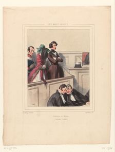 Conclusion et Morale (Accusation d'adultère), 1837. Creator: Paul Gavarni