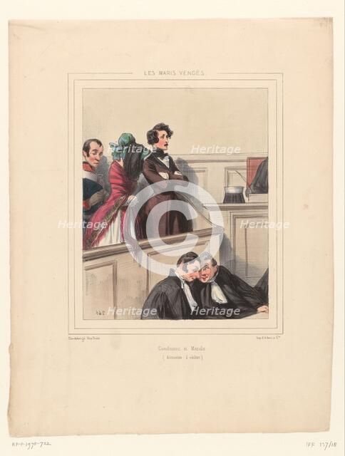 Conclusion et Morale (Accusation d'adultère), 1837.  Creator: Paul Gavarni.