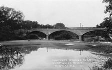Concrete bridge over the Vermillion River, Pontiac, Illinois, USA, 1927