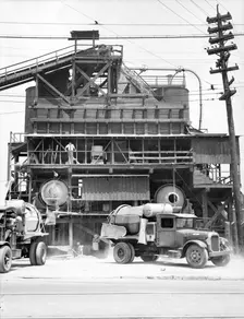 Concrete mixing plant, Birmingham, Alabama, 1936. Creator: Dorothea Lange