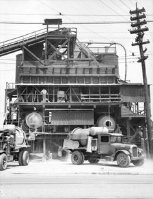 Concrete mixing plant, Birmingham, Alabama, 1936. Creator: Dorothea Lange