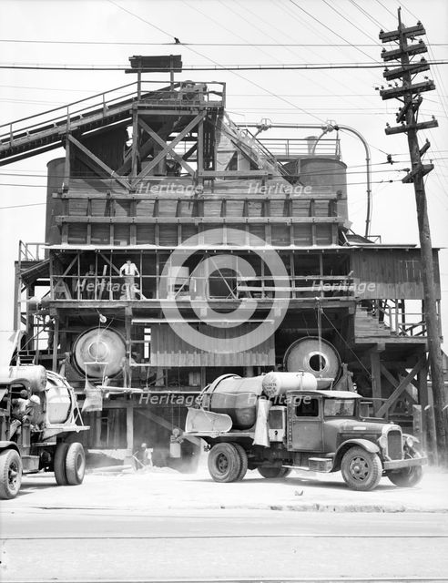 Concrete mixing plant, Birmingham, Alabama, 1936. Creator: Dorothea Lange.