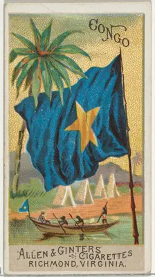 Congo, from Flags of All Nations, Series 2 (N10) for Allen & Ginter Cigarettes Brands, 1890., Creator: Allen & Ginter