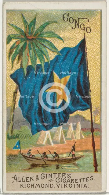 Congo, from Flags of All Nations, Series 2 (N10) for Allen & Ginter Cigarettes Brands, 1890., Creator: Allen & Ginter.