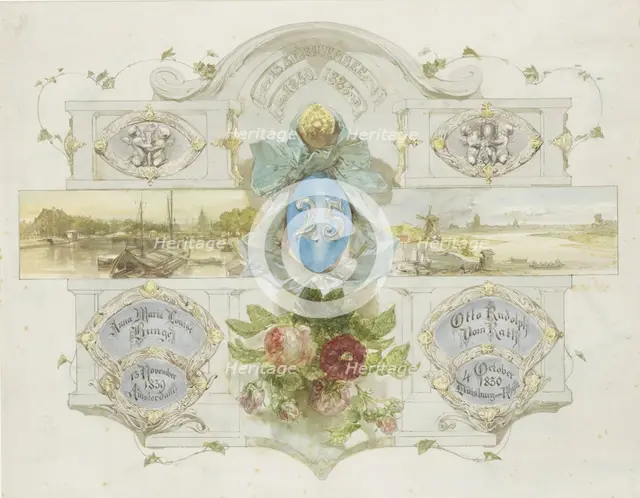 Congratulation on the silver wedding of Otto Rudolph Vom Rath and Anna Maria Louise Bunge, 1885. Creator: Charles Rochussen.