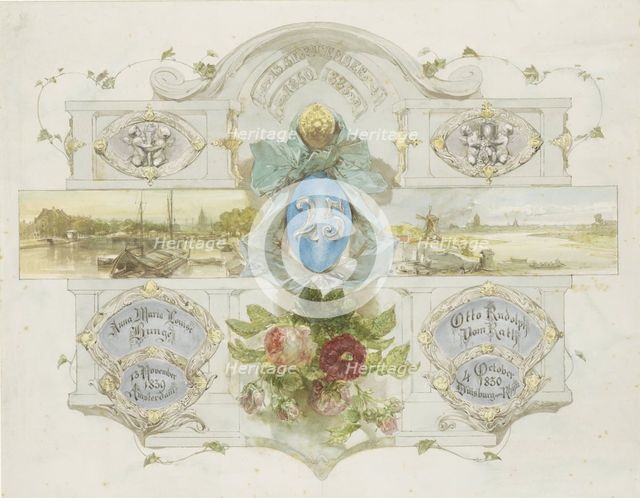Congratulation on the silver wedding of Otto Rudolph Vom Rath and Anna Maria Louise Bunge, 1885. Creator: Charles Rochussen.