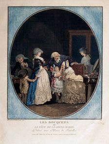 Congratulations on the Grandmother's Name-Day, 1788. Creator: Debucourt, Philibert-Louis (1755-1832)