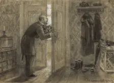Congratulatory Visit on a Name-Day (Feast Day of a Saint Who Shares a Name), 1904. Creator: Boris Vasilievich Smirnov