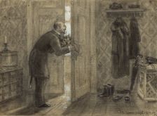 Congratulatory Visit on a Name-Day (Feast Day of a Saint Who Shares a Name), 1904. Creator: Boris Vasilievich Smirnov