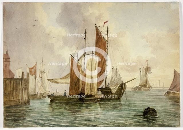 Congregation of Ships in Port, 1800-1899. Creator: Unknown.