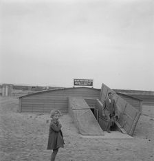 Congregation leaving after services, Dead Ox Flat, Oregon, 1939. Creator: Dorothea Lange