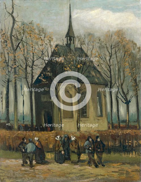Congregation Leaving the Reformed Church in Nuenen, 1884-1885.