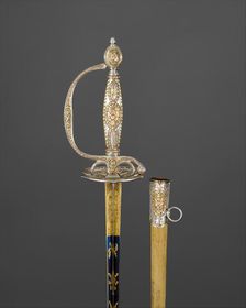 Congressional Presentation Sword with Scabbard of Colonel Marinus Willett, French, Paris, 1785-86. Creator: C Liger