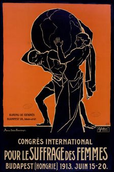 Congrès international pour le suffrage des femmes, Budapest (Hongrie), 1913. Creator: Soos Koranyi, Anna (1870-1947)