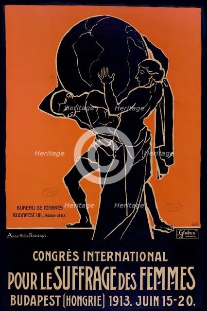Congrès international pour le suffrage des femmes, Budapest (Hongrie), 1913. Creator: Soos Koranyi, Anna (1870-1947).