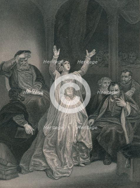 'Condemnation of Anne Boleyn', (mid 19th century). Creator: George C Finden.